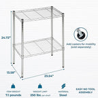 Heavy-Duty Pantry Organizers and Storage with Adjustable Shelves, No Tool Assembly, Bathroom Storage Solution, Storage Shelves with 250 Pound Weight Capacity Per Shelf