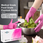FINITEX Nitrile Disposable Latex-Free Gloves - 3.5mil 100/1000PCS Powder-Free Latex Free Cleaning Medical Exam Food Gloves
