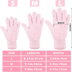 Patelai 3 Pairs Microfiber Plant Dusting Gloves Leaf Cleaning Gloves for Indoor Plants, Blinds, Furniture, House (Green Yellow,Blue,Pink,Medium)