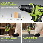 Cordless Drill Tool Set: 12V Power Drill Tool Kit with Battery & Charger, Portable Household Basic Drills Case for Men & Women, Homeowner, Diyer, Handyman, 142 Piece