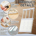 Gerrii 6 Pcs Closet Tension Shelf Rod Expandable Shelf Locker Organizer Adjustable Storage Rack Scalable Layered Divider Separator for Cabinet Wardrobe Kitchen Bathroom (10.83''-17.91'')