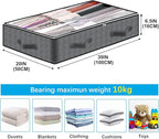BiCINE 6 Pack Under Bed Storage Containers, 90L Collapsible Closet Organizers and Storage Bins, Underbed Storage Bags for Wrapping Paper, Blanket, Towels, Clothes, Comforter, Sweaters, Linen Sheets