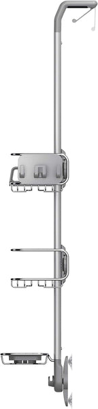simplehuman Over-Door Shower Caddy, Stainless Steel and Anodized Aluminum