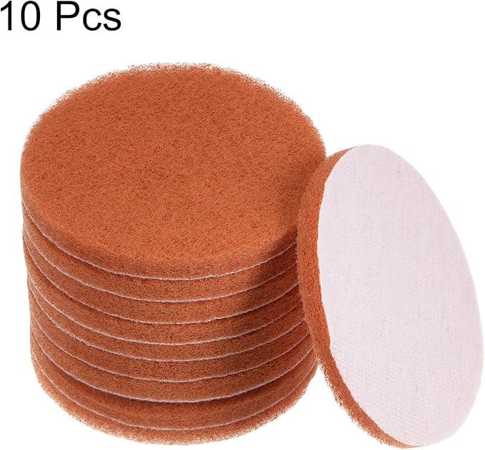 HARFINGTON 10pcs Drill Power Brush 5 inch Tile Scrubber Scouring Pads 2000 Grit for Bathroom Kitchen Household Cleaning