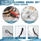 11 Pcs Cleaning Brush Set with Squeegee Crevice Gap Brushes Handheld Scrub Brush and Hard Bristle Detail Brushes Multi-Purpose Household Cleaning Tools for Kitchen Bathroom Sink Grout Window