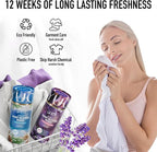YUCO Scent Beads Laundry Natural,Ultra-Concentrated Two-Color Laundry Beads,Effective Fabric Deodorizer,Soften,Static Free,Microcapsule Tech Scent Lock Fresh Last 12Weeks(Lavender Amberwood,12.6OZ)