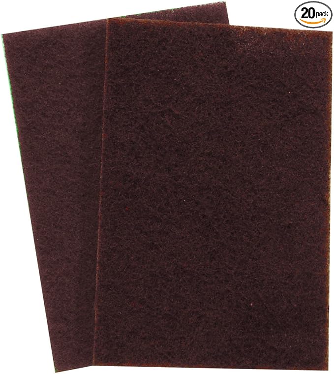 Bon Tool 3M - 87-235 7447 Scotch-Brite 9-Inch by 6-Inch by 1/2-Inch Scouring Pad, Maroon, 20-Pack