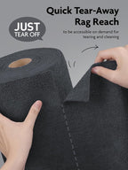 Fantasticlean Microfiber Cleaning Cloth Roll -30 Pack, Tear Away Microfiber Towels, 12" x 12", Reusable, Washable, Scratch Free, Ultra Absorbent for All-Around Cleaning Supplies (DimGray)