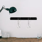 Uonlytech Wall-Mounted Sunglasses Organizer Acrylic Display Rack for Eyewear Storage Holder Black Hanging Sunglass Stand for Home Entryway and Closet