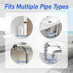 Powerful Sink Drain Cleaner - Fast Foaming Pipeline Dredging Agent for Kitchen Sink,Bathroom & Shower,Toilet Pipes (4pcs, sky blue)