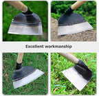 DOITOOL Heavy Duty Garden Hoe Tool Solid Steel Hand Hoe for Weeding Digging Soil Loosening and Planting in Backyard and Farm