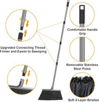 KeFanta 4 Packs Outdoor Broom Heavy Duty with 55" Long Handle, Commercial Brooms for Sweeping Indoor Courtyard Restaurant Garage Patio Decks Mall Market Kitchen Office Lobby Shop
