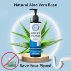 Toilet Paper Gel – 3 Month Size – A Cleaner Way to Wipe – Wet Wipe Alternative & Flush Safe – Toilet Paper Foam, Spray, or Lotion Substitute for Wiping – 8.45oz