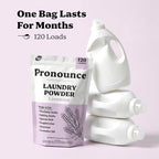 Pronounce Laundry Detergent Powder Alternative | Cleaner Ingredients. Safer for Sensitive Skin. Stain + Smell Fighting. With Essential Oils. HE Safe (Lavender, 120 Loads).