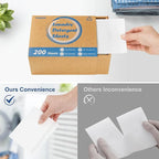 Laundry Detergent Sheets 200 Sheets, Fragrance-Free, Eco-Friendly, Plastic-Free, Hypoallergenic, Liquidless Washing Supplies for Dorm Travel Camping, 200 Loads