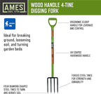 AMES 3-pc. Small Spaces Gardening Kit with Border Spade, Digging Fork, and Round Point Shovel