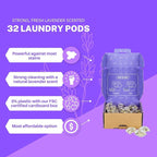 Greenseedz Laundry Pods, Fresh Lavender Scent, 32 Pacs, Eco Friendly, Powerful Clean, Skin Friendly, Biodegradable, HE Compatible