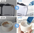 3 in 1 Cup Lid Gap Cleaning Brush Set, Multifunctional Bottle Cleaning Brush, Cup Lid Gap Cleaner, Home Kitchen Crevice Cleaning Brush Tools (Black+Blue+Green)
