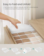 SONGMICS Set of 4 Drawer Organizers, Closet Organizers for Underwear, 80 Cells, Foldable Sock Holders, 11.8 x 11.8 x 3.9 Inches, for Storing Socks, Ties, Belts, Cloud White URUS011W01
