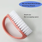 2 Pack Scrubbing Brushes for Cleaning, Heavy Duty Scrub Brush Nylon Stiff Bristles,Scrubber Cleaner Brush for Bathroom,Showe,Sink,Kitchen,Bathtub,Floor,Multi-Purpose Cleaning Brush (Pink + Purple)