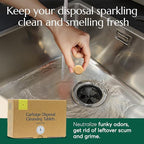 CLEANOMIC - Garbage Disposal Cleansing Tablets (8 Pack) - Foaming Garbage Disposal Cleaner and Deodorizer, Household Garbage Disposal Cleaners, Sink Cleaner and Deodorizer, Kitchen Drain Cleaner