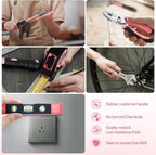 COMOWARE 12V Cordless Drill Set, Pink Hand Tool Set with Cordless Drill Driver, Complete Repair Tool Kit for Women, Storage Bag, Ideal for Office, Garden, Dorm and DIY Project