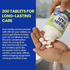 Drain Pan Tabs - 200 Tablets, AC Drain Line Cleaner, Fast-Acting Treatment for HVAC, Window Units, Mini-Splits, Dehumidifiers, Refrigerators - Lasts Up to 4 Weeks, No Residue, Water-Soluble