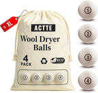 Wool Dryer Balls Laundry, XL(2.7") 4 Pack, Premium Fabric Softener Ball, Reusable, Anti Static, Chemical Free Natural Wool Balls for Dryer, Laundry Dryer Balls – 100% New Zealand Wool