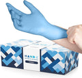 Hand-E Touch Blue Nitrile Disposable Gloves - Latex Free Medical Exam Gloves, Powder Free, Food Safe, Cooking
