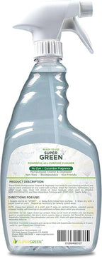 SuperGreen Powerful All-Purpose Cleaner and Degreaser | USDA Certified Bio-Based, Non-toxic, NO Ammonia or Phosphates, 32 fl oz 4-Pack (4)