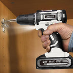 Cordless Drill Set,20V Drill Driver with Battery and Charger,3/8-Inch Keyless Chuck, Variable Speed,with Drills Bits Set,Gray