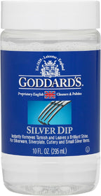 Goddard's Silver Cleaner Dip – Silver Jewelry Cleaner Solution for Filigree Metalwork & Small Items – Professional Use Tarnish Remover – Silverware Cleaning Supplies (10 oz)