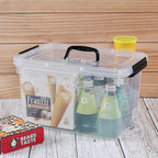 Anbers Plastic Lidded Storage Bins, 4 Packs Latching Storage Container Box (10.5 Qt)