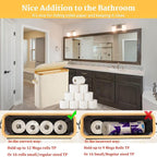 Toilet Paper Basket With Lid for Mega Rolls, Large Bamboo Organizer Holder Stand for Bathroom, Enclosed Tissue Storage Bin Box Container, Free Standing, Beige