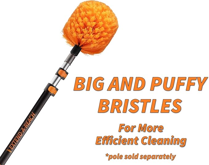 18-48״ Cobweb Duster with Extension Pole Outdoor & Indoor // Cobweb Brush and Spider Web Remover for Outside & Inside Use // Spider Brush with Lightweight & Sturdy Telescopic Extension Pole