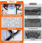 TasticTotes 8 Pack Clear Storage Bags for Comforter, Clothes & Bedding, Plastic Blanket Storage with Zipper and Handle, Moving Bags, Closet Organizer and Under-Bed Storage (60L)