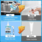 Home Remover Gel, 10 Fl Oz Household Stain Cleaner Gel for Washing Machine, Refrigerator Strips, Grout Cleaner for Tiles Grout Sealant Bathroom Kitchen Sinks Cleaning