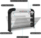Indoor Electric Bug Zapper, 2800V Powerful Flying Insect Mosquito Killer w/ 20W Blue Light Attract, Plug-in Pest Control Machine for Moth, Fruit Fly, Fungus Gnat, Garage Bug Catcher/Eliminator/Trap