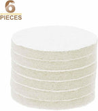 HARFINGTON 6pcs Scrubber Scouring Pads 450 Grits 4 Inch Drill Power Brush Hoop and Loop Surface Conditioning Disc Drill Scuffing Disc Scrub Pads for Home Kitchen Cleaning, White
