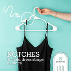 Sharpty - Plastic Hangers - Adult Clothes Hangers - T-Shirt, Dress, Coat Hangers & Accessories - Notched Hanger, Durable & Versatile Color Clothing Closet Hanger(20-Pack ,White)
