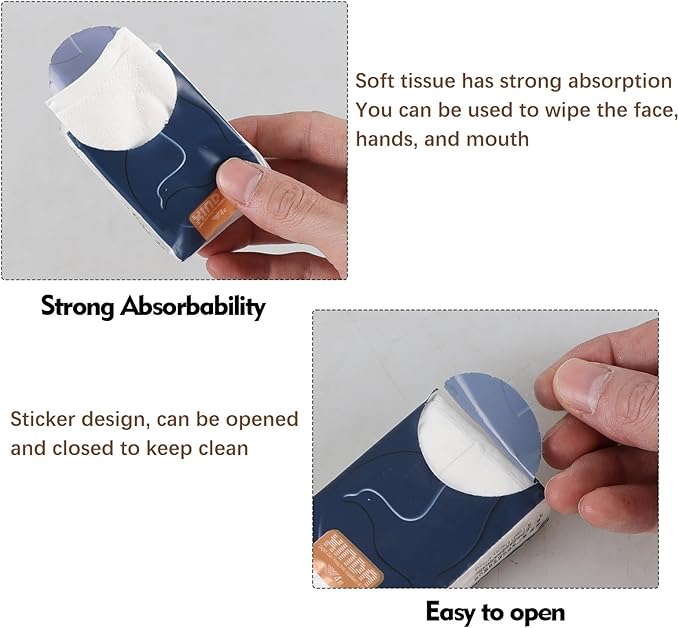 480 Packs Mini Pocket Tissues, Individual Soft Facial Tissues, 4-Ply Travel Tissue Bulk