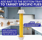 Fly Stick Sticky Fly Traps for Indoors Outdoor 4pk. Non-Toxic Super Sticky Hanging Flies Catcher Paper Tape Strips for Home. Catches All Bugs and gnats. Indoor Outdoor House Flying Insect Trap