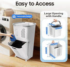 Bathroom Laundry Basket 2 Layer Clothes Storage Basket Household Bathroom Simple Storage Shelf Kitchen Shelf Fruit Stand with Wheels Vertical Standing Storage Basket Stand