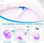 36 Refills Disposable Toilet Bowl Paper Bulk Toilet Fresh Flushable Refills for Bathroom Toilet Brush Accessories Supplies Starter Kit (Lavender Scent)