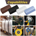 Amylove 8 Inch Airway Buffing Wheels Aluminum Wheel Polishing Kit in Diameter 5/8 Inch Arbor Hole, Polishing Compound and Metal Polish Kit for Angle Grinder(Mixed Color,9 Pcs)