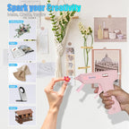 Cordless Hot Glue Gun with 20 Pcs Mini Glue Sticks, 20s Heating Fast Mini Glue Gun kit, 2600 mAh Rechargeable Battery, DIY, Crafts, Decorations, Home Repairs, Pink