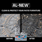 AL-NEW Aluminum Restoration Cleaning Solution Protect | Clean & Protect Patio Furniture, Stainless Steel, & Other Household Metal Surfaces (16oz.)