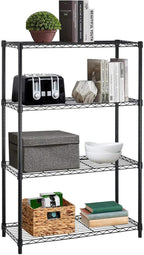 14x36x54 Inch 4-Shelf Storage Shelves Heavy Duty Shelving Unit for Kitchen Metal Shelves Garage Organizer Wire Rack Shelving Storage Unit Shelf Adjustable Utility NSF Certification Commercial