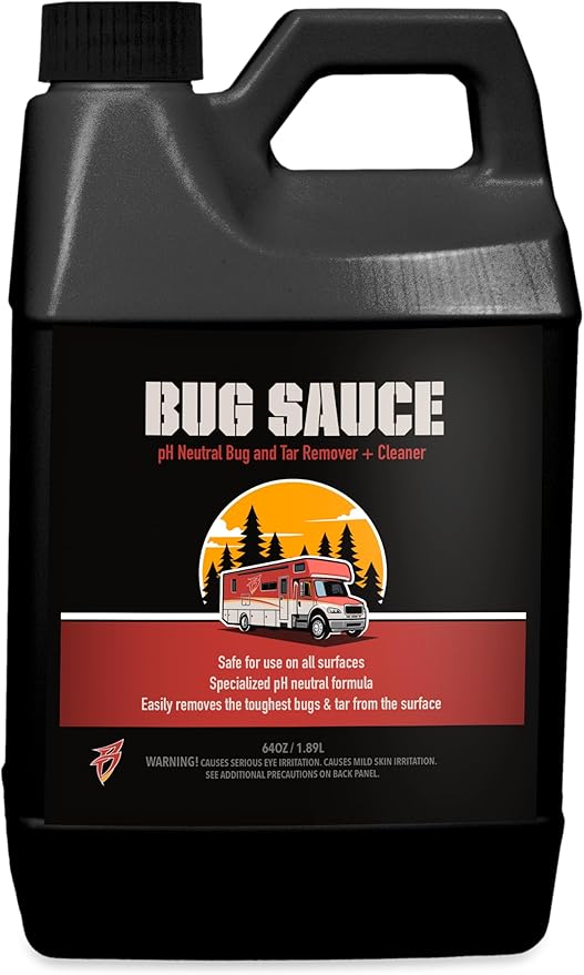 Bling Sauce Bug Sauce, pH Neutral Bug and Tar Remover Plus Cleaner for RVs, 64 oz.