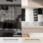 Adjustable Drawer Organizer – 19-Grid Divider for Socks, Bras & Panties, Closet Storage Box for Underwear & Dresser Drawers (15+4)